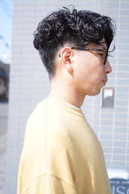 メンズパーマアップバング 平塚