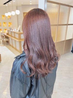 ロングレイヤー×ラベンダーピンク×ヨシンモリ×チェリーピンク