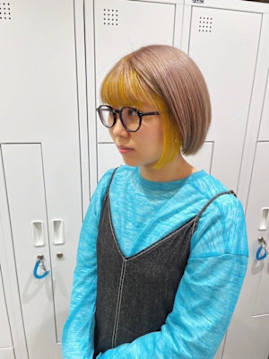 ツートンカラー×デザインカラー×フェイスフレーミング
