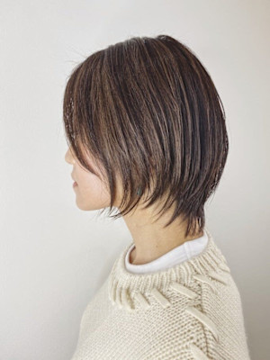 30代40代ショート×ウルフハッシュ×レイヤー
