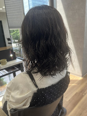 朝楽　子育てママもおすすめ　パーマ