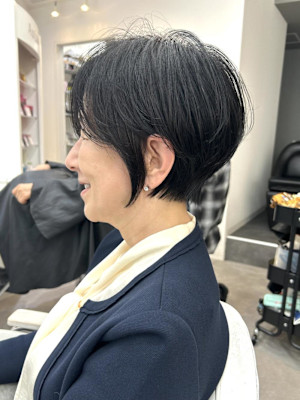 骨格矯正カットで綺麗なショートボブに！