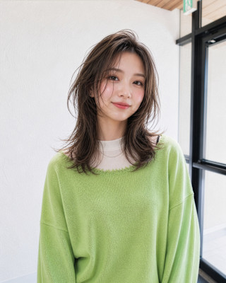 無造作ニュアンス6：4鎖骨下ミディアム