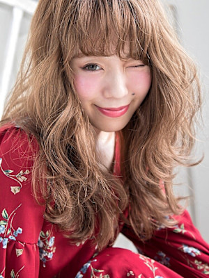 バレイヤージュ×グラマラスカール