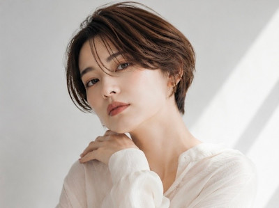 韓国風ひし形マッシュショート