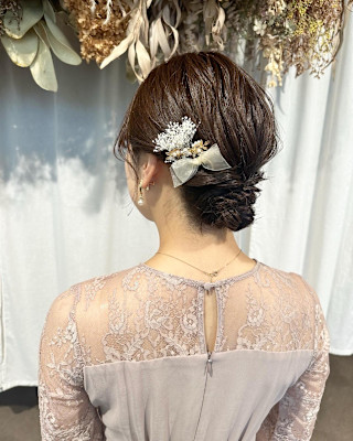 ヘアセット/ヘアアレンジ/結婚式ヘア/シニヨン/ハーフアップ