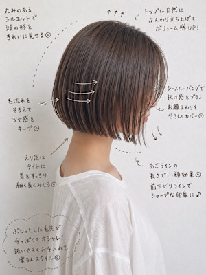 大人かわいい小顔見せショートボブ