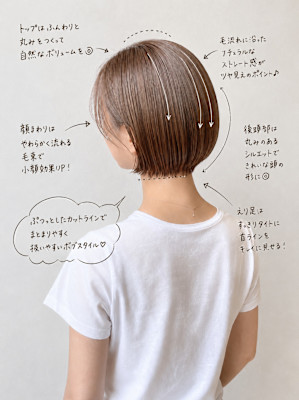 艶ベージュのコンパクトボブ
