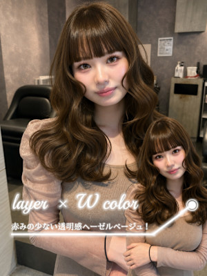 《巴結生》ヘーゼルベージュ/ブリーチなしダブルカラー