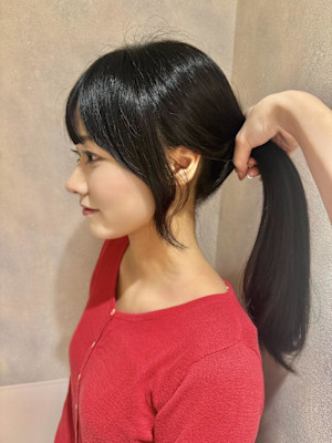 結んで可愛い顔周りカット！