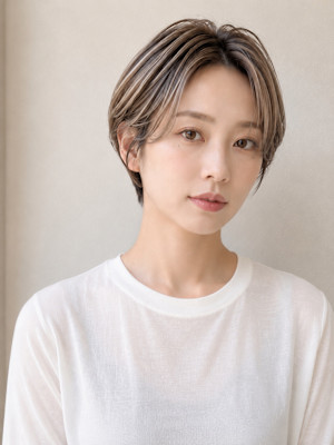 ハイライト×大人ハンサムショート