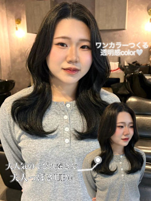 《鈴木茉奈》透明感カラー/地毛風カラー/くびれ巻き