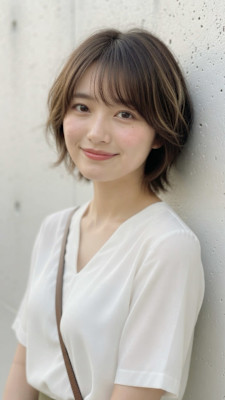  絶壁解消！ふんわり丸みの美シルエットボブ