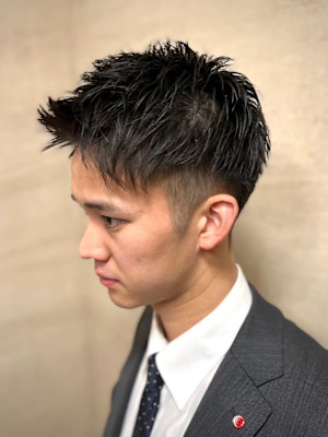 【好印象ビジネス】ツーブロック×アップバング爽やかショート