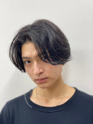 大人センターパート×ゆるふわニュアンスパーマ