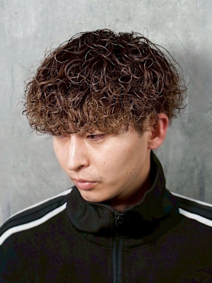 波巻きスパイラルマッシュ×ブラウンカール