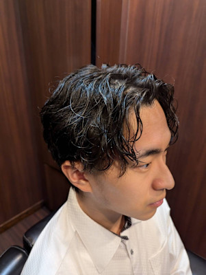波巻きパーマ
