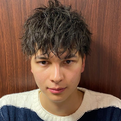 ツイストミックスパーマ＜理容室＞＜銀座＞＜メンズ＞＜ショート