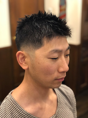 スキンフェードスタイル＜理容室＞＜銀座＞＜メンズ＞＜ショート