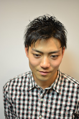フワユルパーマ＜理容室＞＜銀座＞＜メンズ＞＜ショート＞