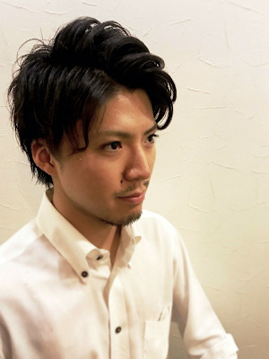 スタンダードパーマ＜理容室＞＜銀座＞＜メンズ＞＜ショート＞