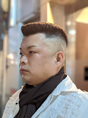 リーゼントフェード＜理容室＞＜銀座＞＜メンズ＞＜ショート＞