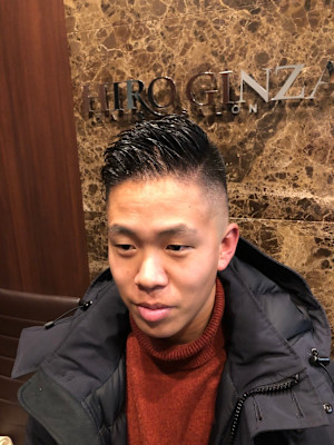 ハードパート震災刈り＜理容室＞＜銀座＞＜メンズ＞＜ショート＞