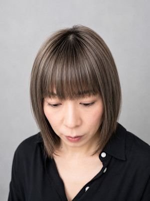白髪ぼかしカラーとカット