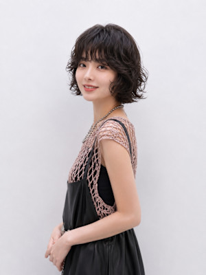ショートレイヤーボブウェーブ