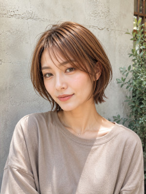 【オーガニックカラー×カットで髪質改善にこだわる美髪ケア】　