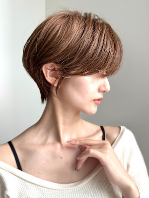 前下がりショート・ボブ/絶壁解消/前髪あり/40代/30代
