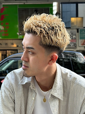 テーパーフェードスパイキーショート