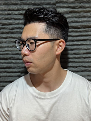 大人短髪　シチサン　ナチュラルパーマ<理容室><バーバー>