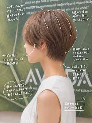 小顔見せ丸みマッシュショート