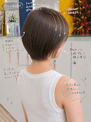 髪質改善×小顔見え丸みショートボブ