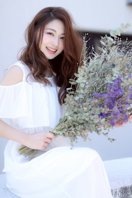 大人可愛い華やかフェミニンロング