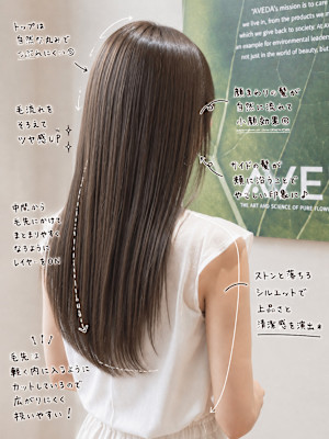 髪質改善ストレート×小顔フェイスレイヤーロング