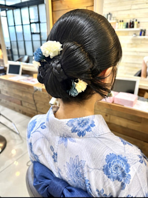 【清水】浴衣ヘアアレンジ/カチモリ/ヘアセット