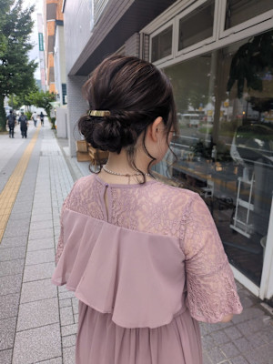 今日のお呼ばれヘアセット