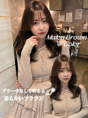 《鈴木茉奈》マロンブラウン/柔らかいベージュ/大宮