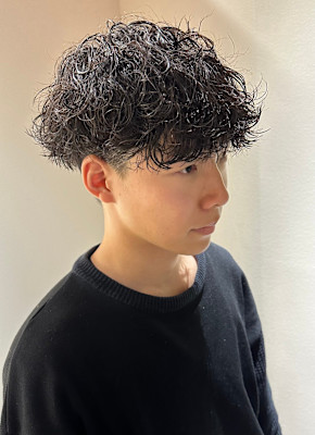 波巻きパーマ