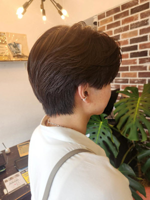 メンズセンターパート