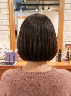 まとまりの良いナチュラルショートボブ【379スタイル】