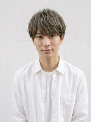 好印象＆爽やか大人の分け目なしナチュラルマッシュ