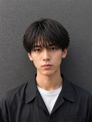 シースルーマッシュ×韓国風ヘア×メンズカット×men'sサロ
