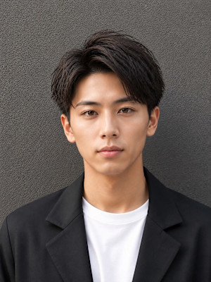 ビジネスショートカット×アップバング×刈り上げ×メンズカット