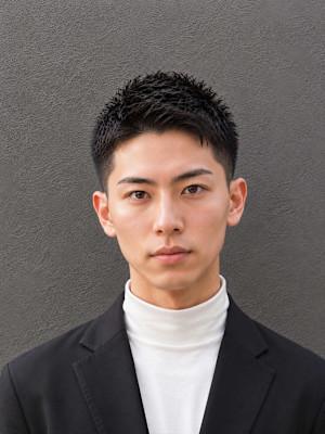 ビジネスショートカット×アップバング×刈り上げ×メンズカット