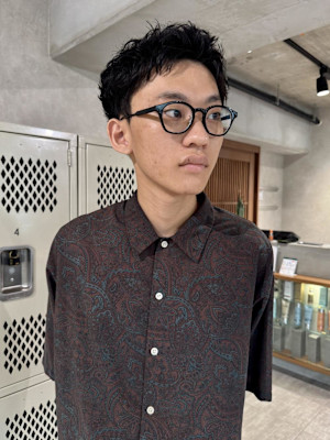 メンズショートアクティブショートスパイキーショート眉カット