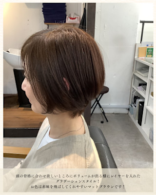 ≪お客様スタイル≫ 後ろに丸みを作るグラデーション