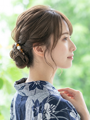 大人上品な浴衣ヘアセット＊ルーズシニヨン
